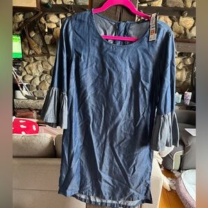 M&S Marks & Spencer lightweight bell sleeve dress - medium